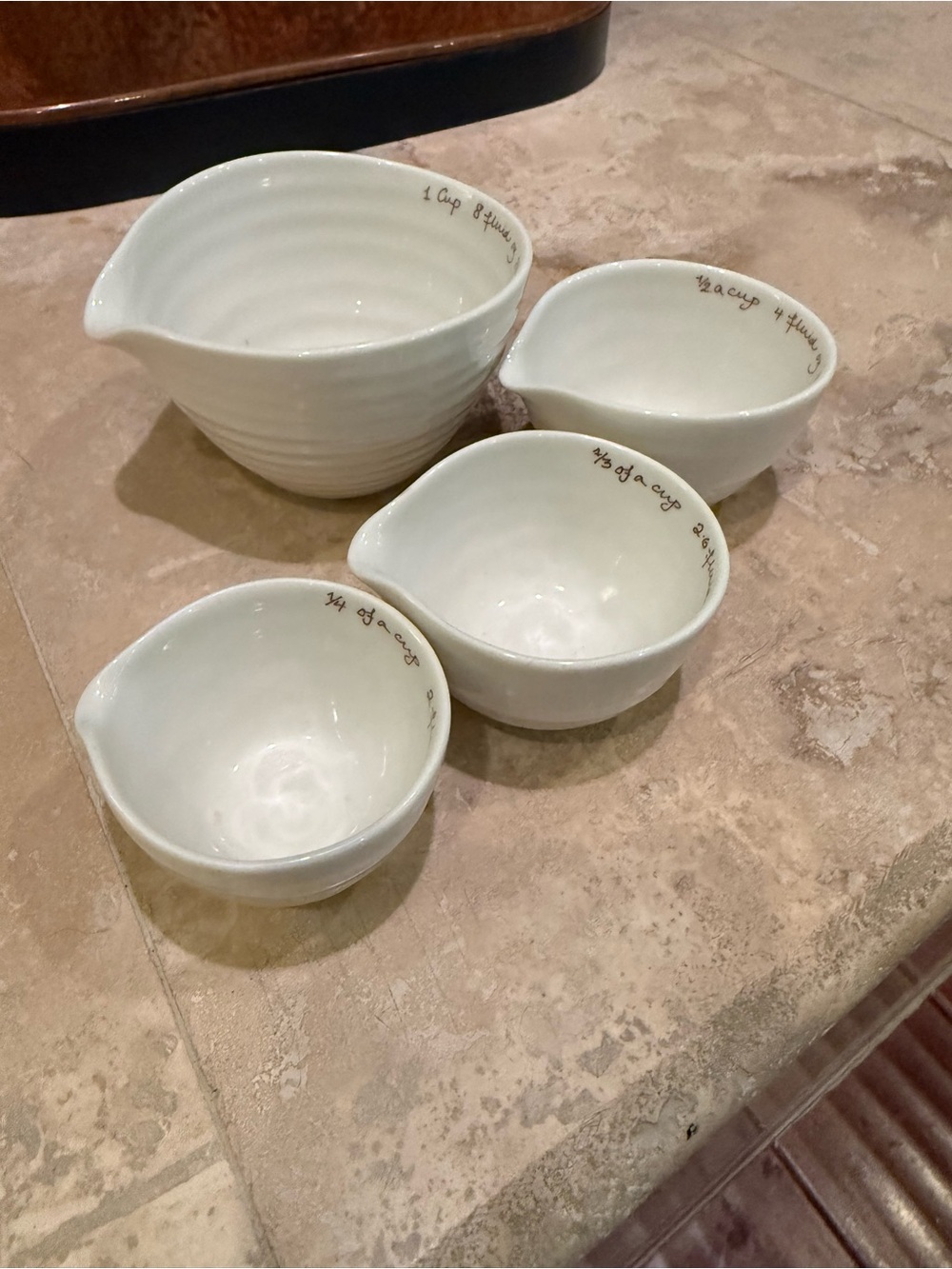 Portmeirion Sophie Conran Porcelain Measuring Cups, Set of 4 - Celadon